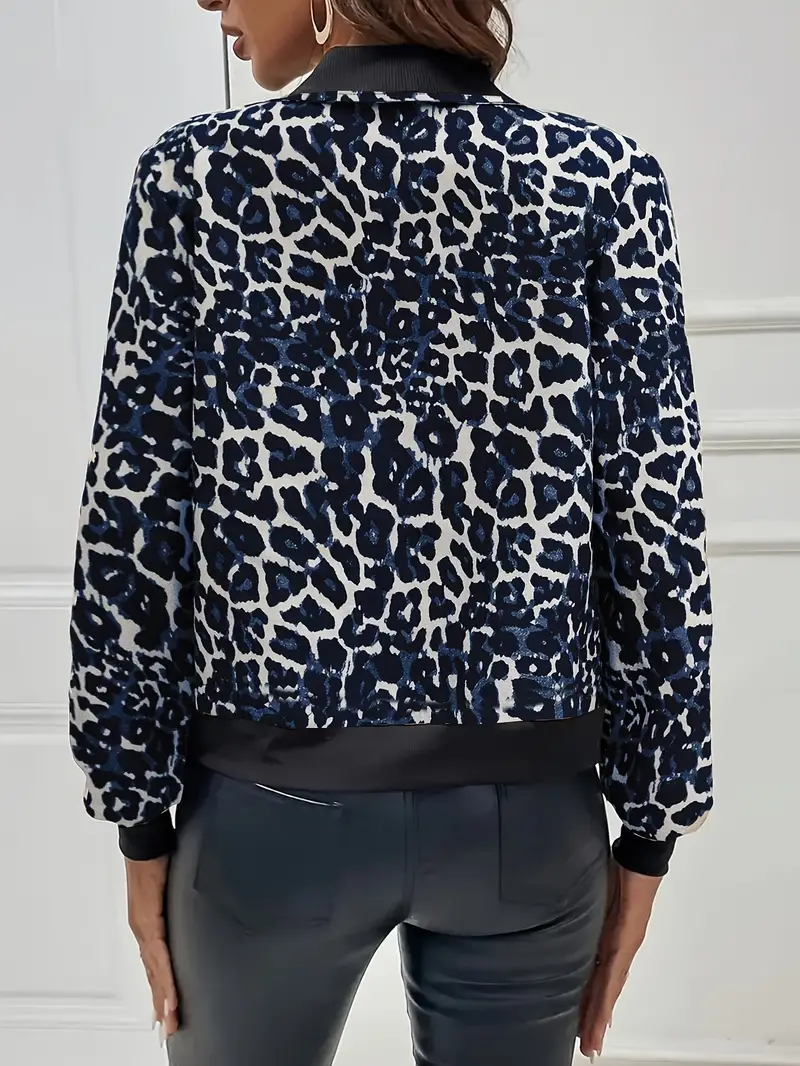 Magaly | Leopard print zip-up jacket - Image 6