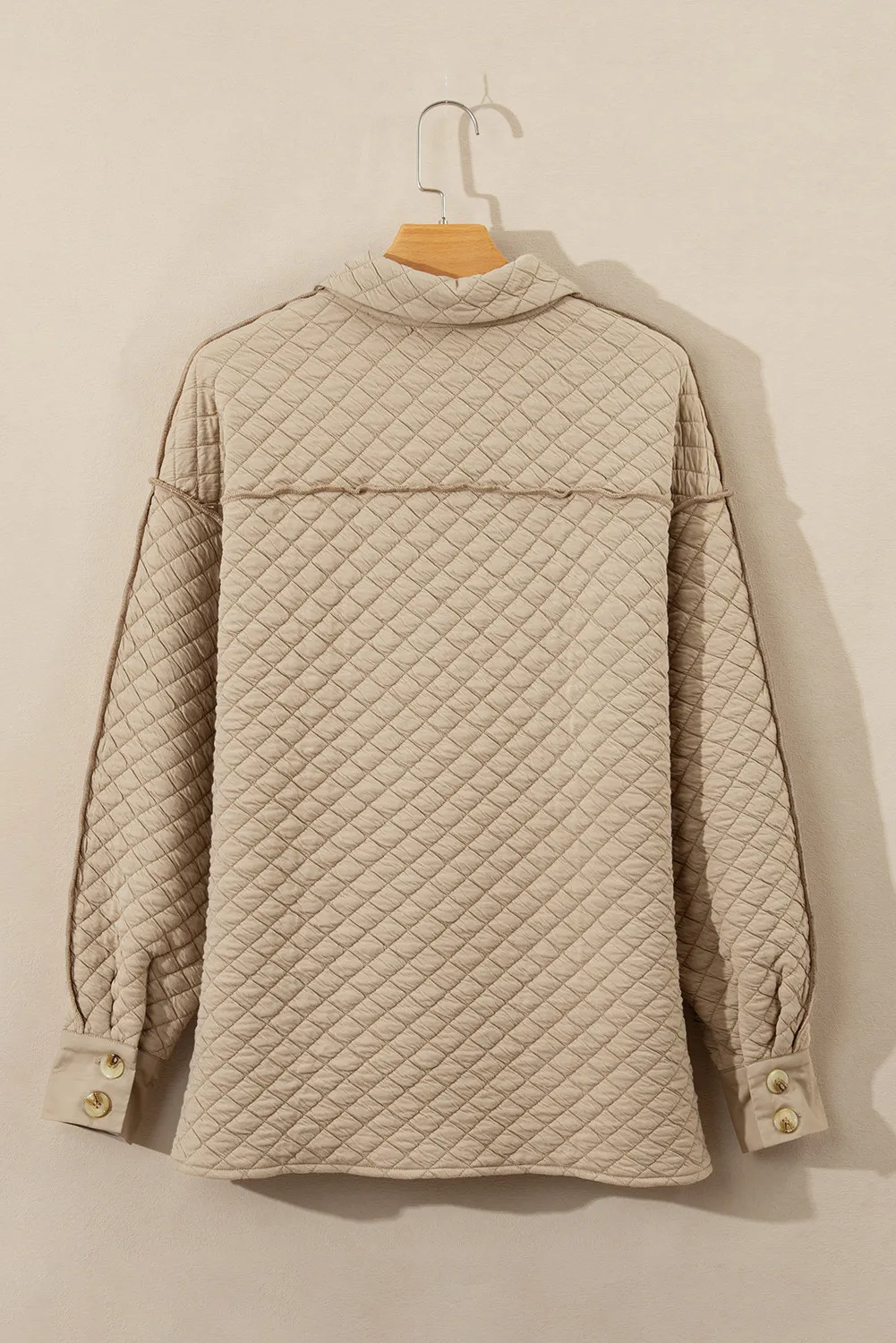 Magda | Long sleeve jacket with button down collar and collar - Image 3