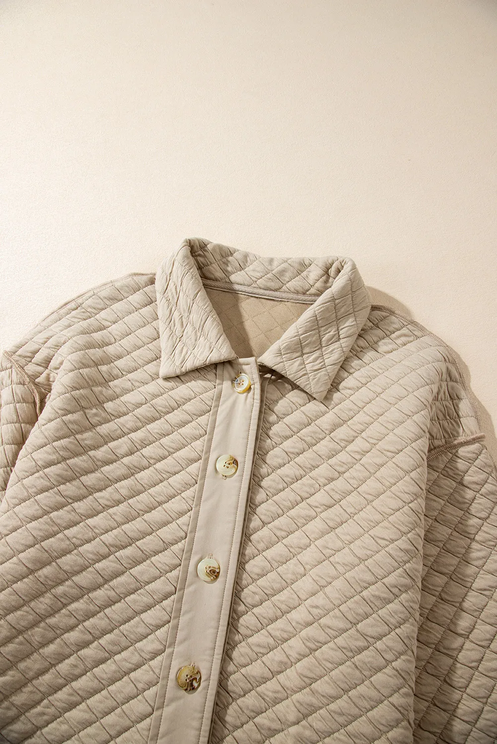 Magda | Long sleeve jacket with button down collar and collar - Image 4