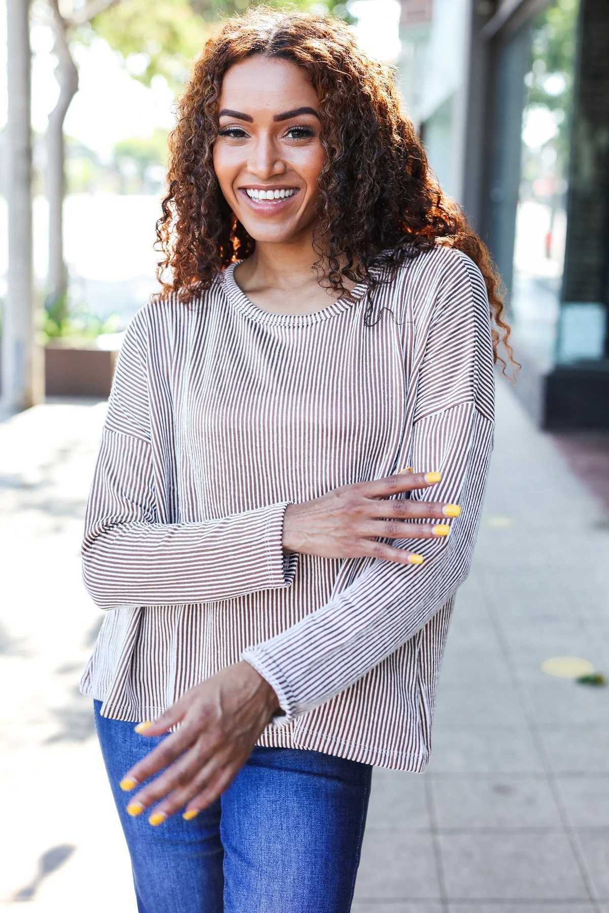 Magdalena | Hello beautiful Camel Rib Dolman Sweater Top - Image 6