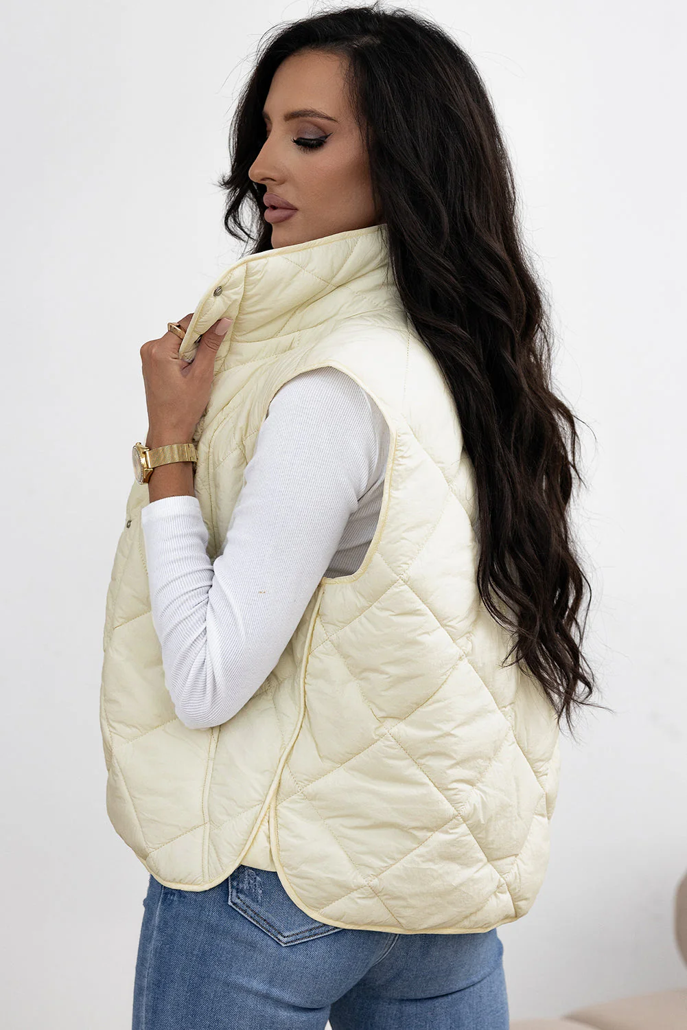 Maite | Vest with snap-down structure and pockets - Image 5