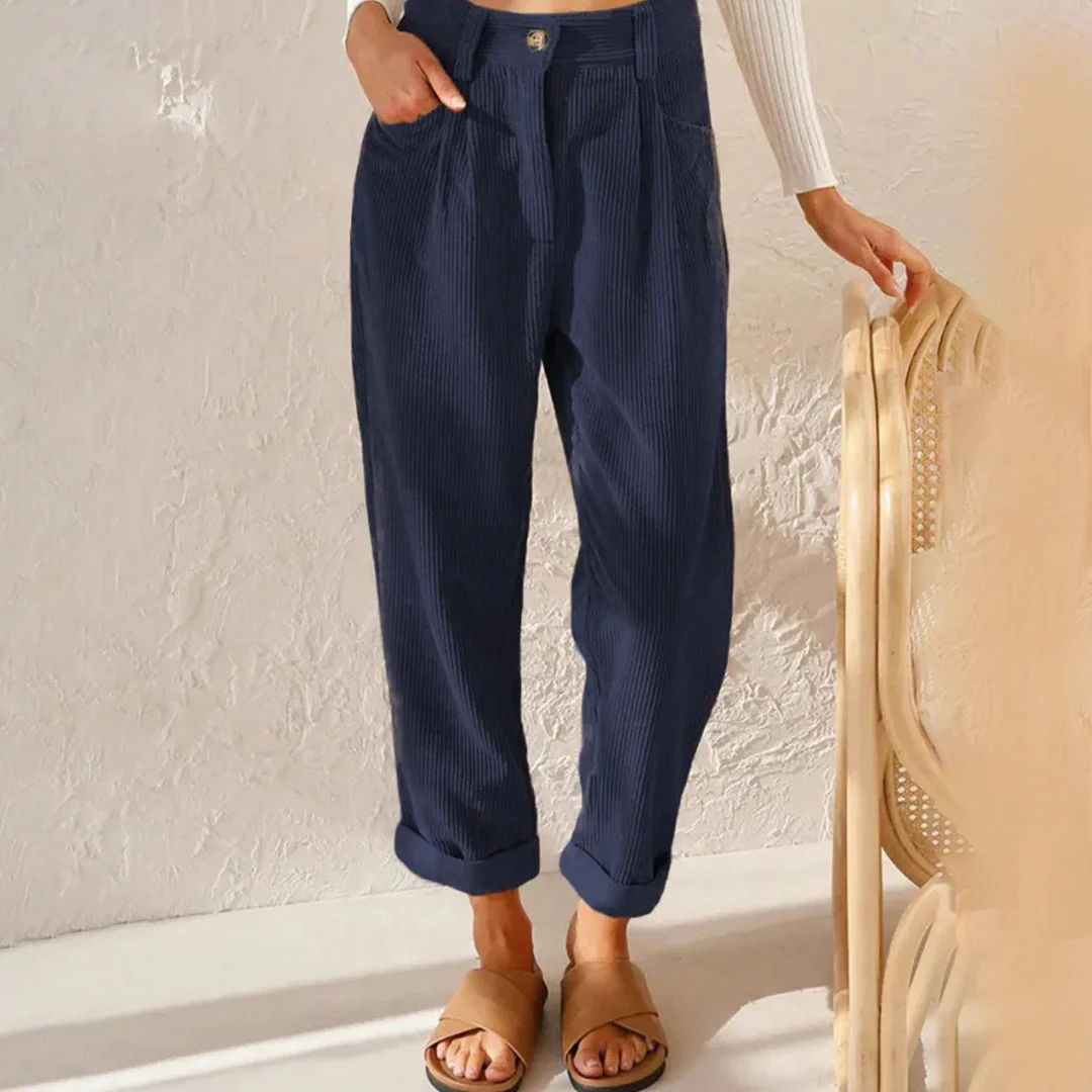 Makayla® | Elegant High-Waisted Corduroy Pants - Image 2