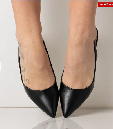 Malena® | Stylish Black Shoes With Black Strap - Image 2