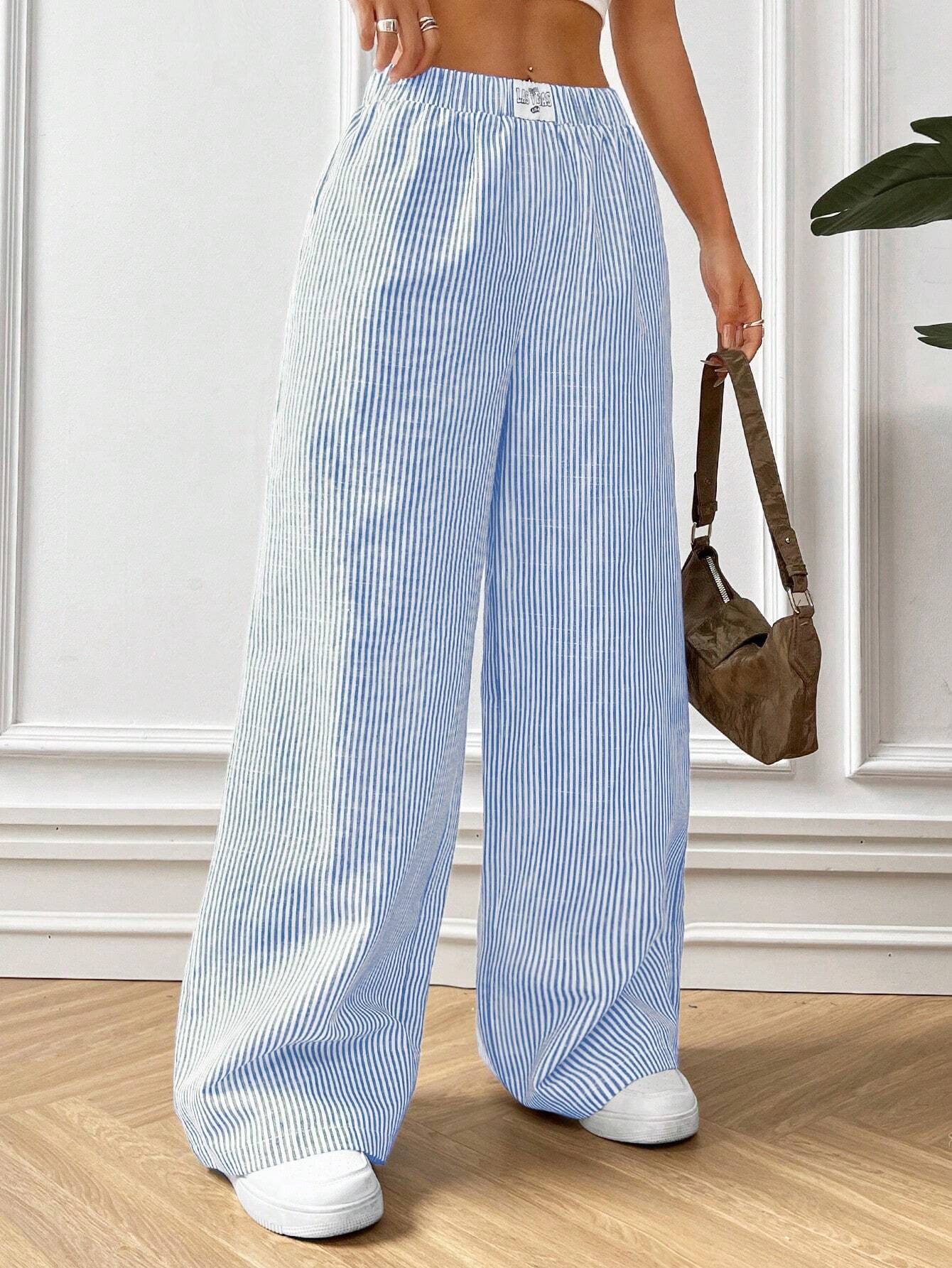 Malena | STRIPED FABRIC TROUSERS - Image 3
