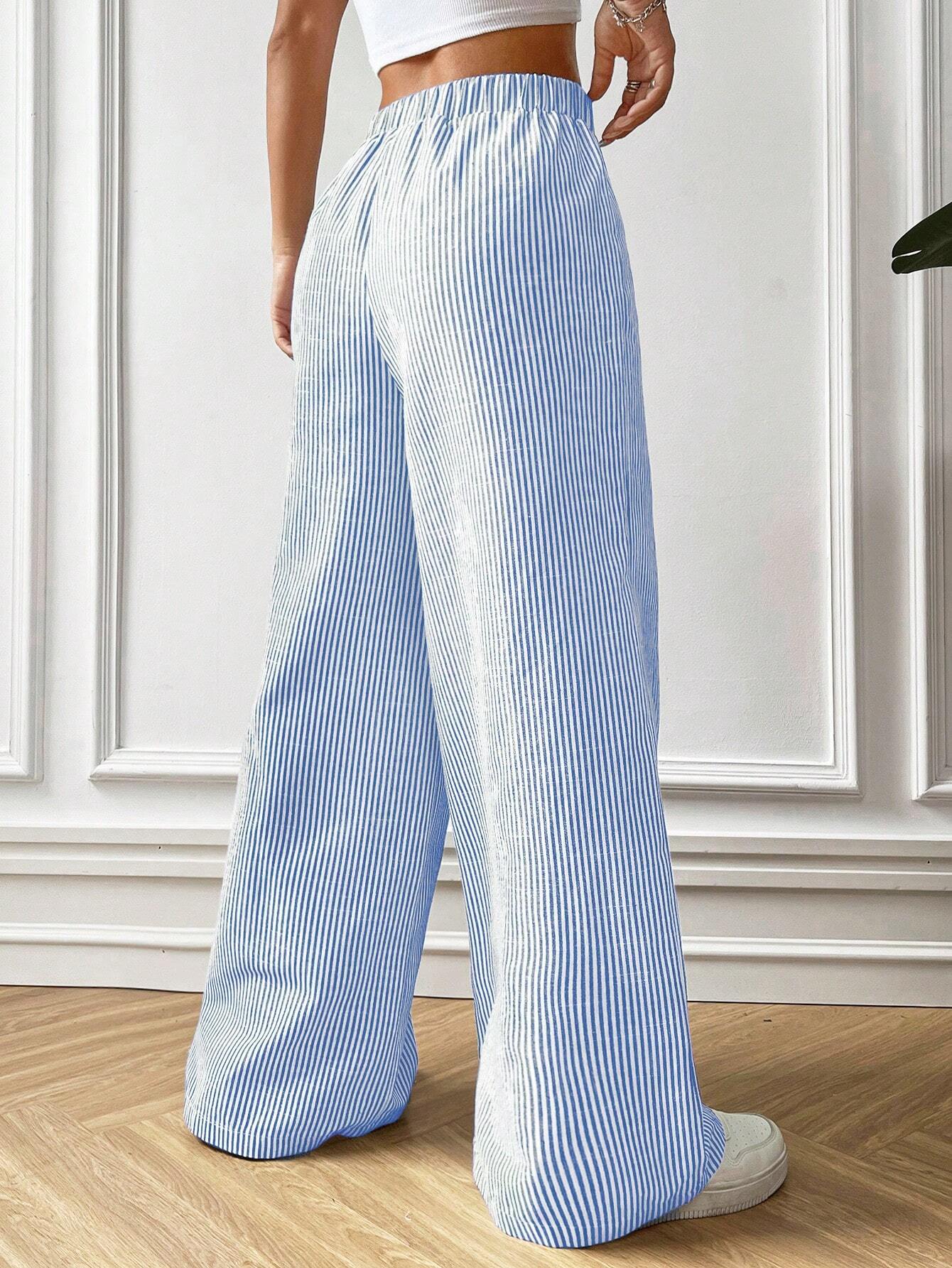 Malena | STRIPED FABRIC TROUSERS - Image 4