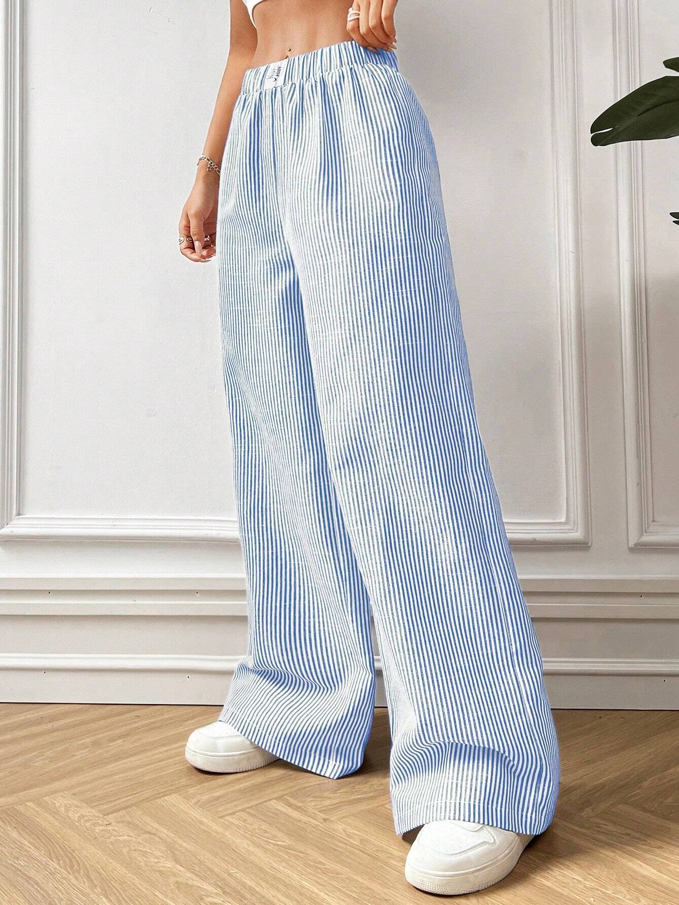 Malena | STRIPED FABRIC TROUSERS - Image 5
