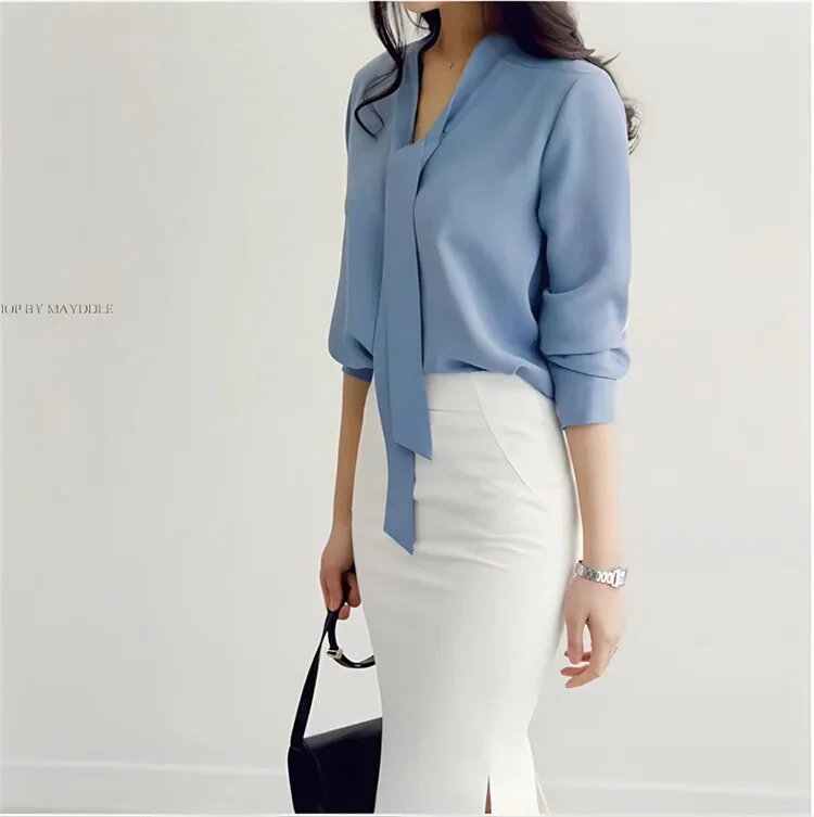 Manuela® | Long Sleeve Tie Bow - Image 2