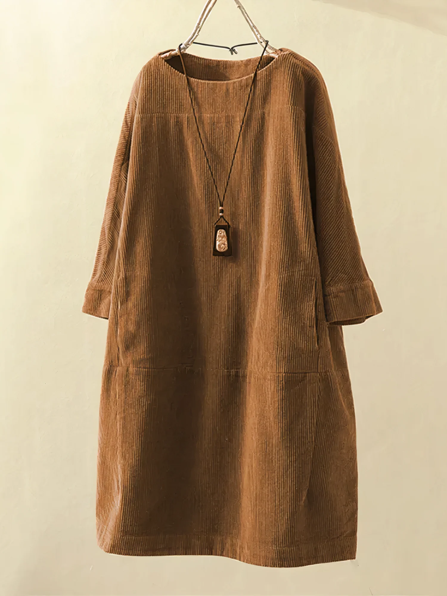 Mara® | Loose And Comfortable Corduroy Dress - Image 5