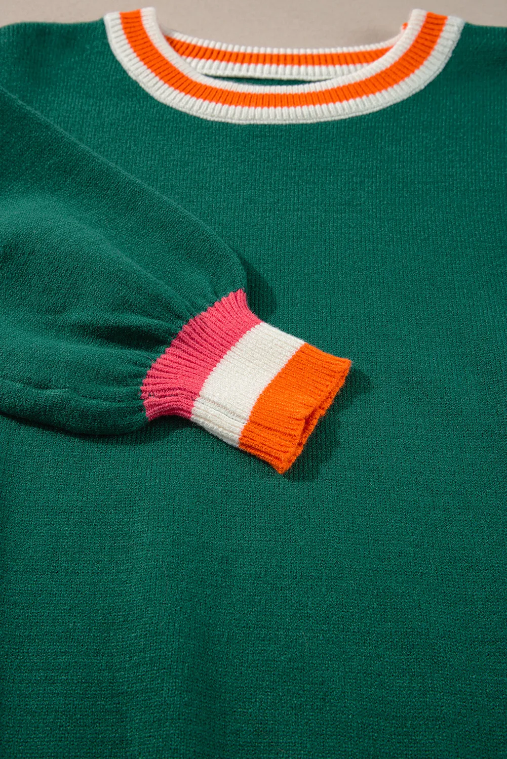 Mareike | Contrasting long-sleeved sweater with a crew neck - Image 9