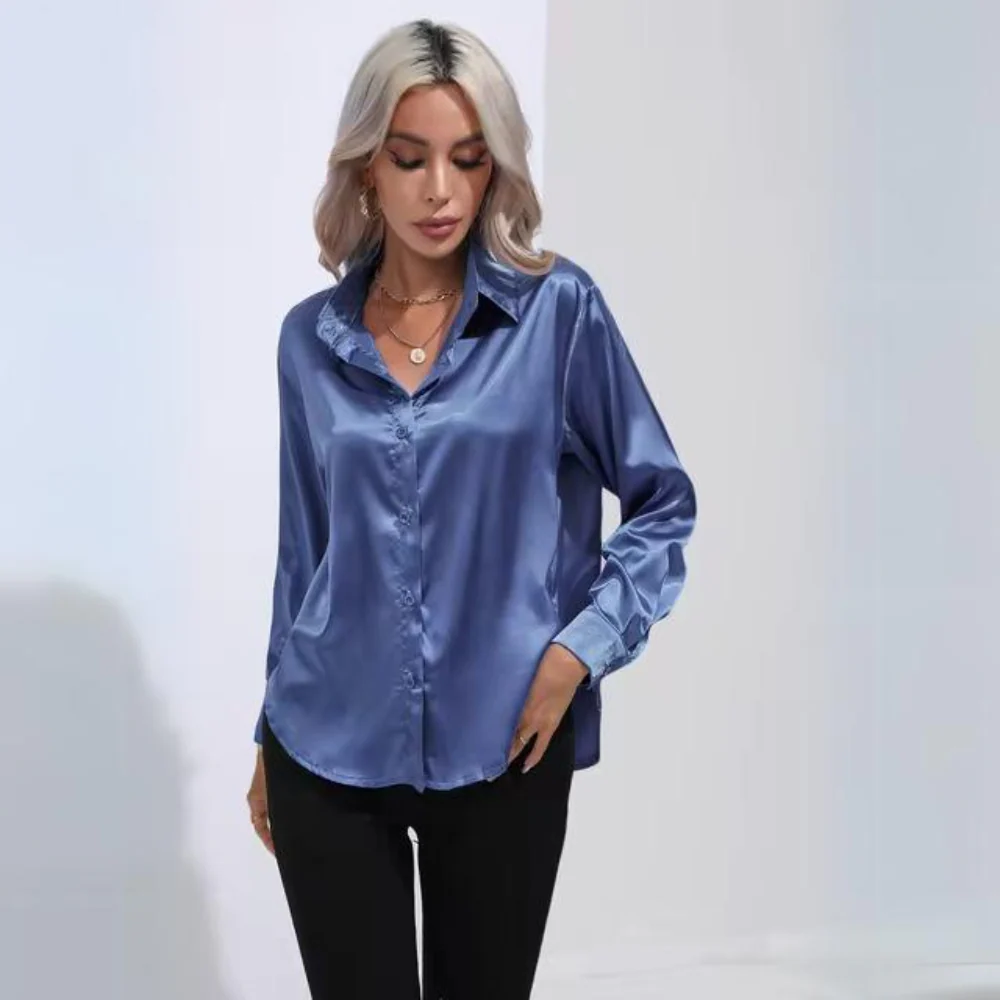 Margot | Elegant office long sleeve shirt - Image 3