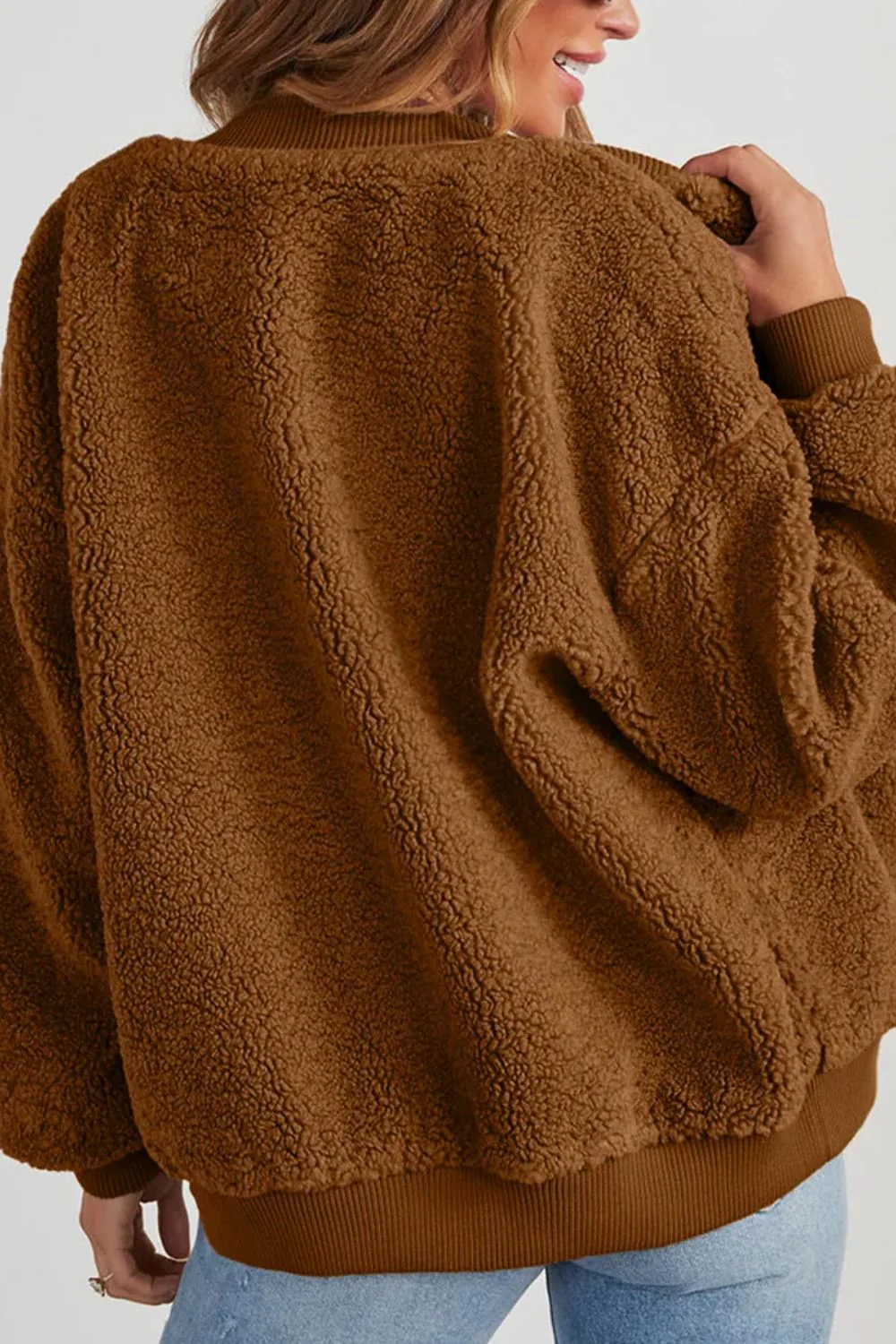 Margrit | Long sleeve jacket with snap fastening - Image 2