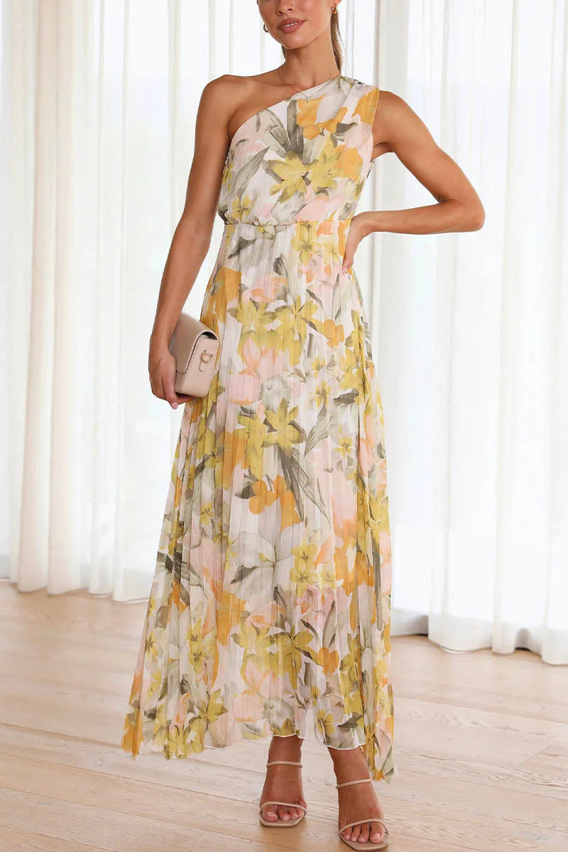 Maria® | Printed Dress With Dropped Sleeves