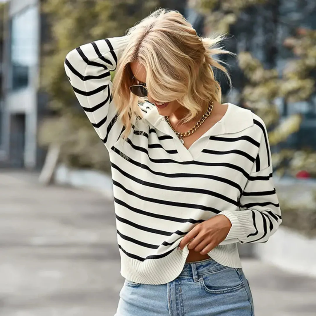 Maria | Striped sweater for women Calido - Image 3