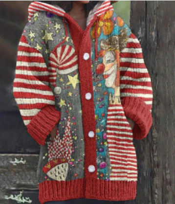 Maria | Warmly lined hoodie with a cat motif - Image 7