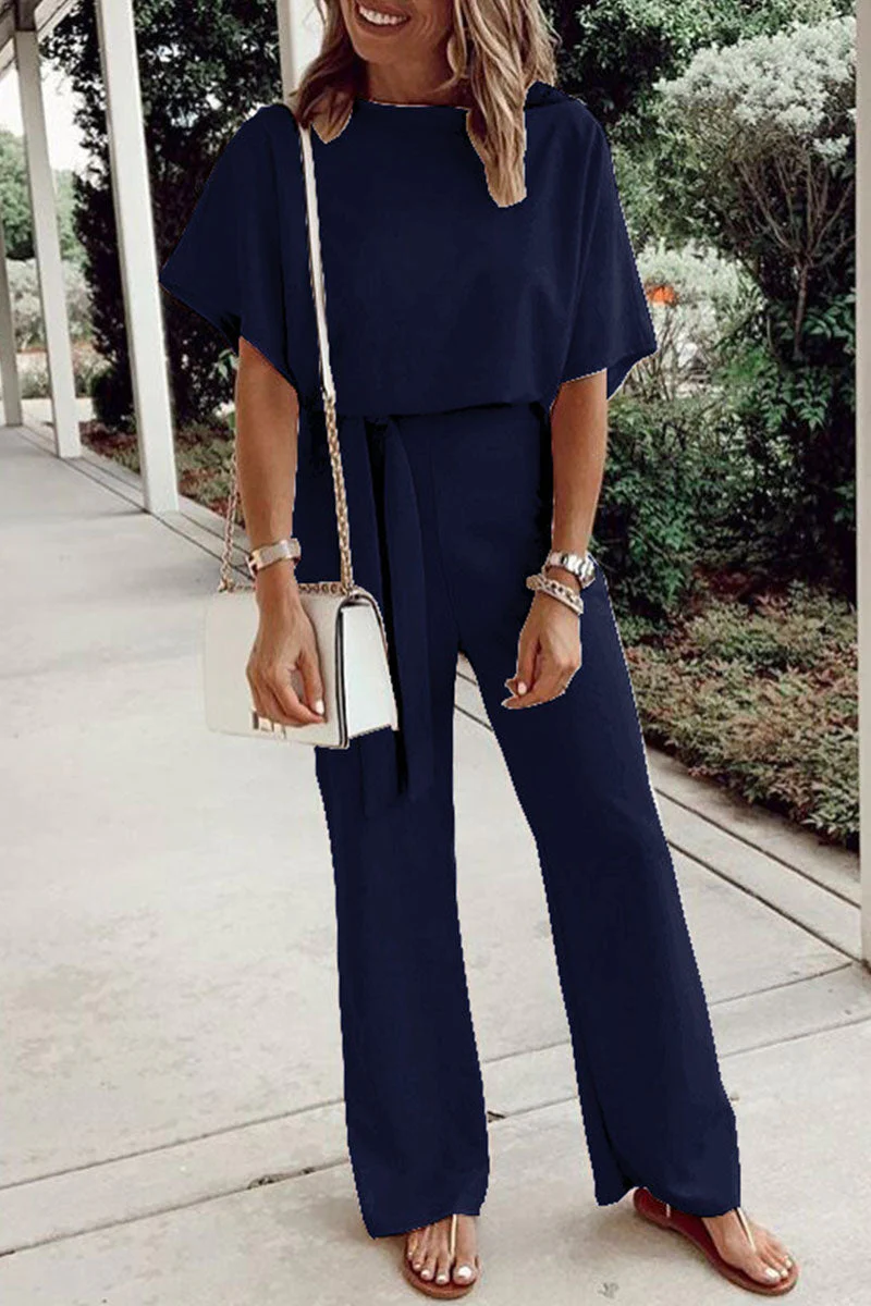 Maria Elena | Casual, loose overalls with fixed frenulum and O-neck - Image 3
