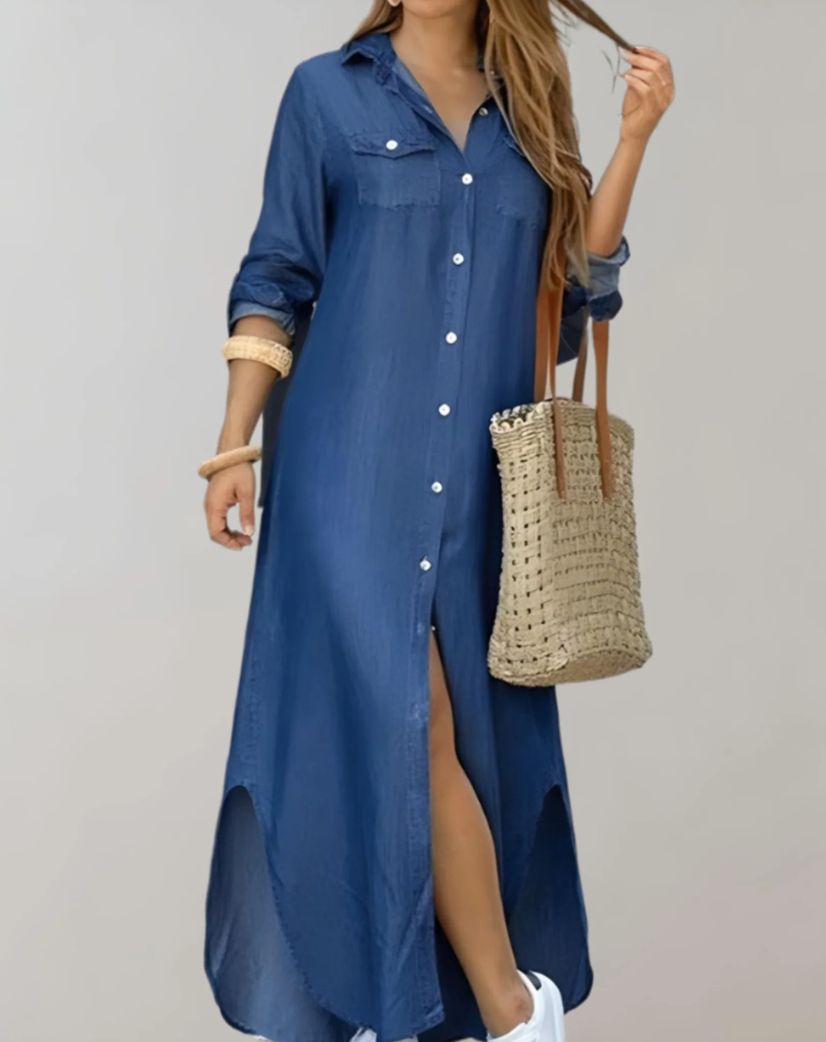 María Fernanda® | Long Denim Dress For Summer