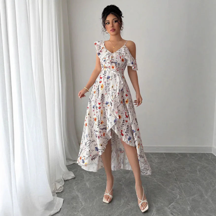 María Fernanda® | Women'S Blouse Dress With Asymmetric Hem And Ruffle Details - Image 5