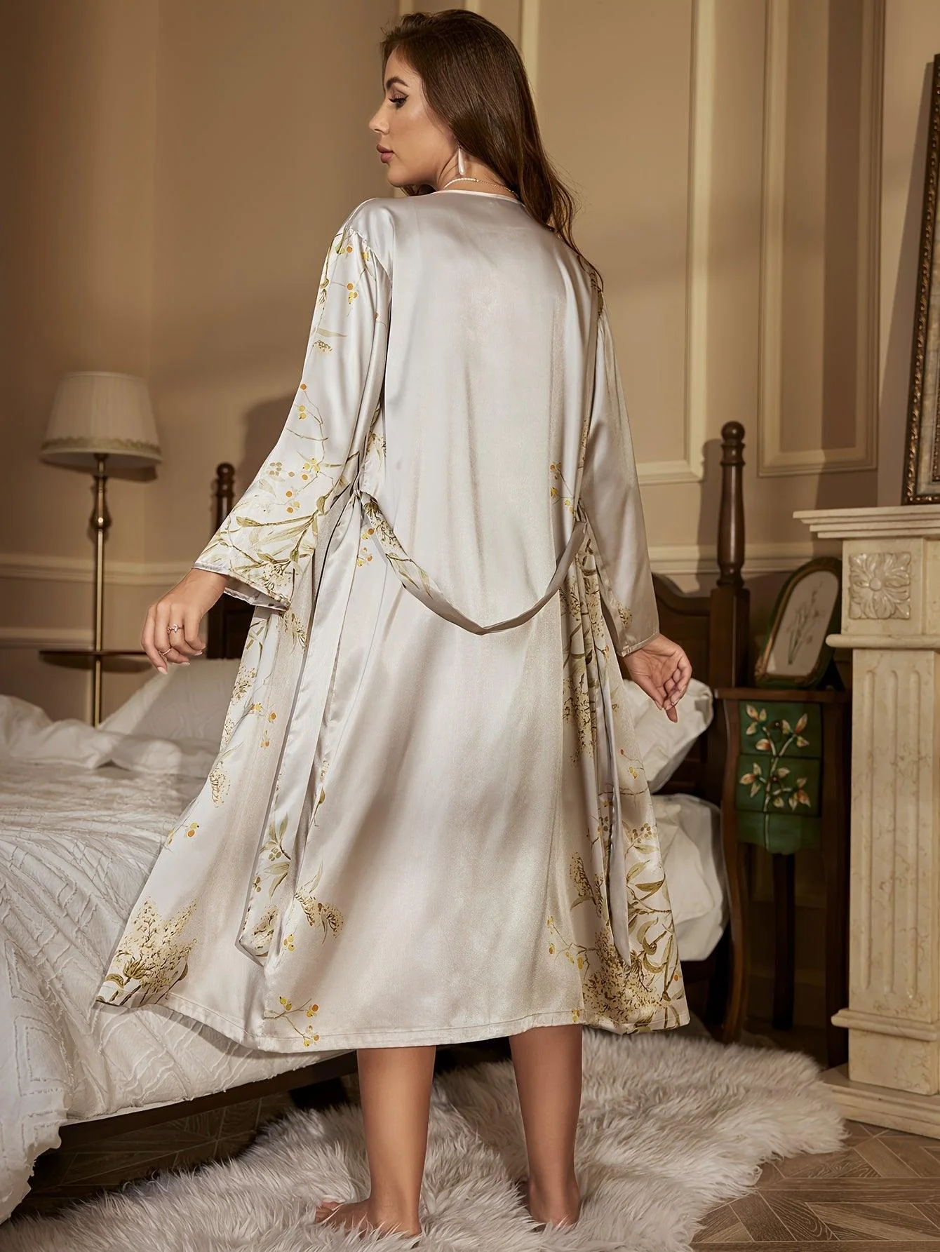María José® | Elegant long women's nightdress set 2-piece - Image 7