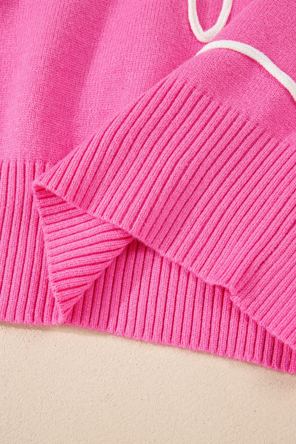 Maria José | Round neck sweater with dropped shoulder and bow - Image 3