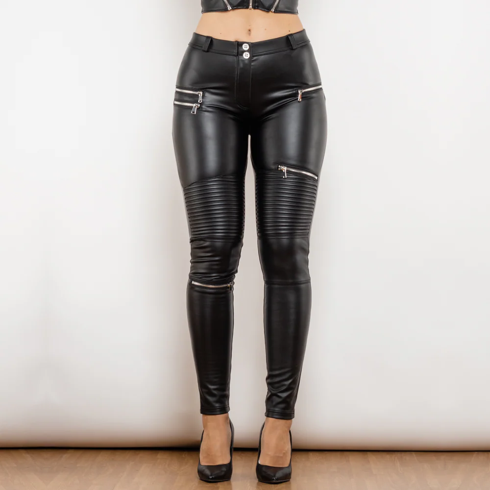 Mariana® | Black tight leather pants for women