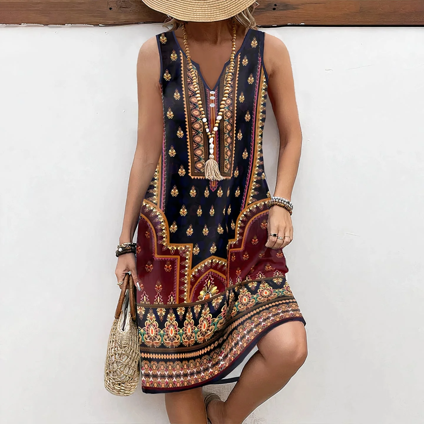 Maribel® | Sleeveless Boho Dress