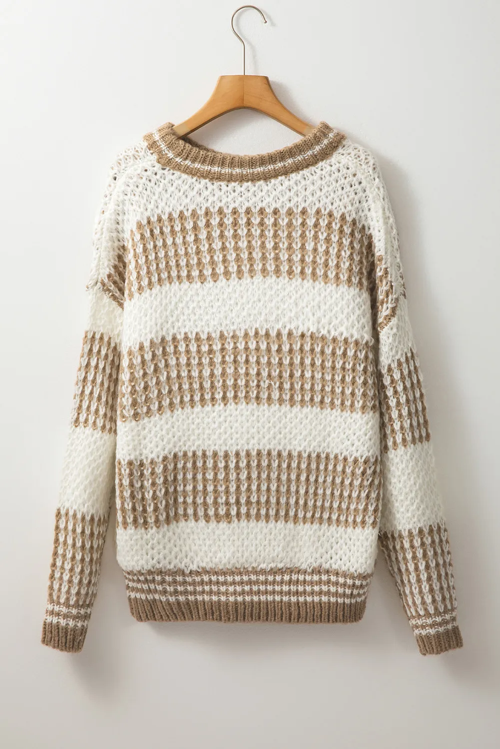 Marieke | Color block sweater with a crew neck and dropped shoulders - Image 6