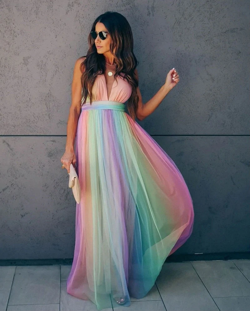 Marilyn® | V-Neck Long Dress - Image 5