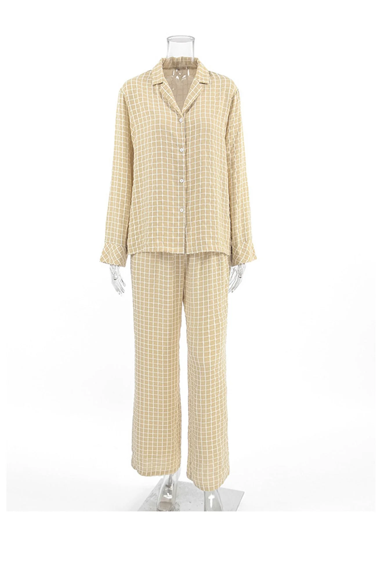 Marina | Checked loungewear with long sleeves - Image 10