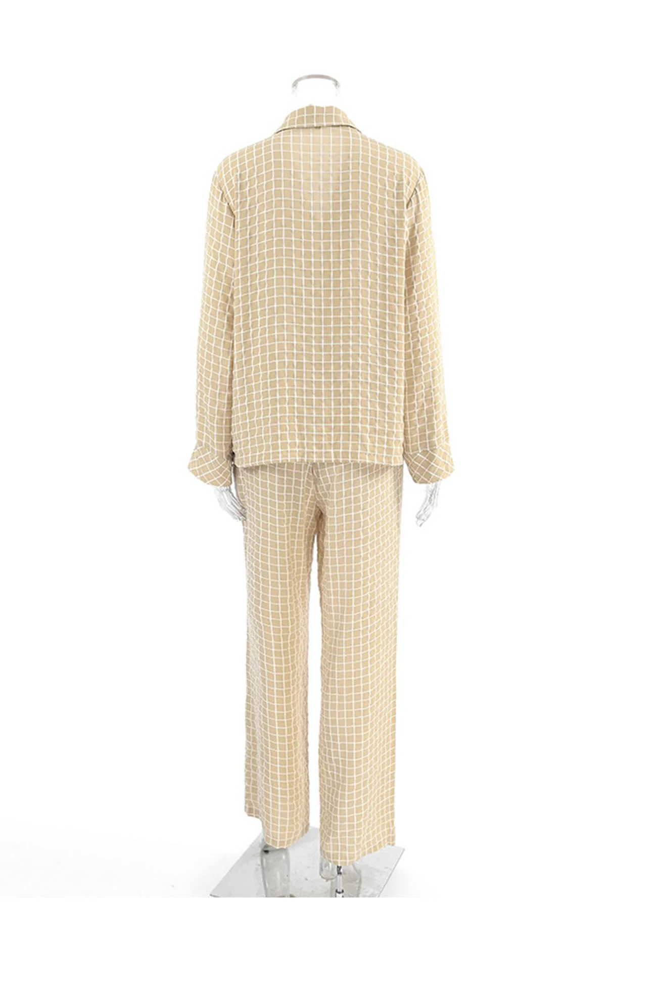 Marina | Checked loungewear with long sleeves - Image 12