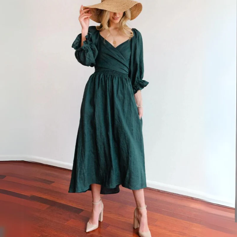 Marina® | French Dress With Ruffled Sleeves - Image 5