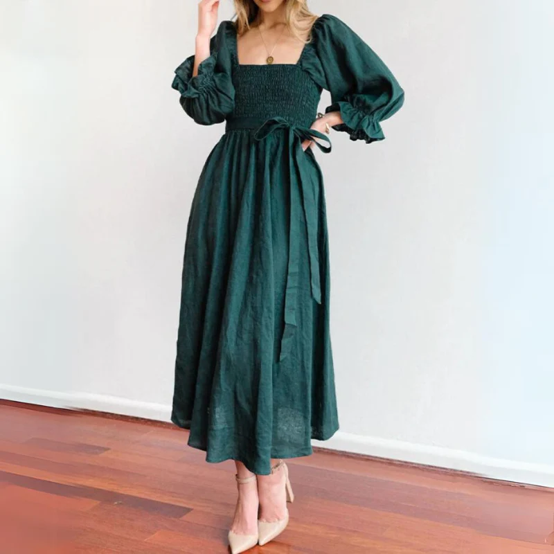 Marina® | French Dress With Ruffled Sleeves - Image 6