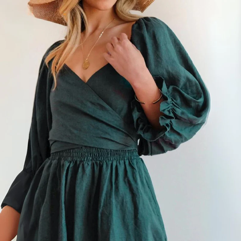 Marina® | French Dress With Ruffled Sleeves - Image 8