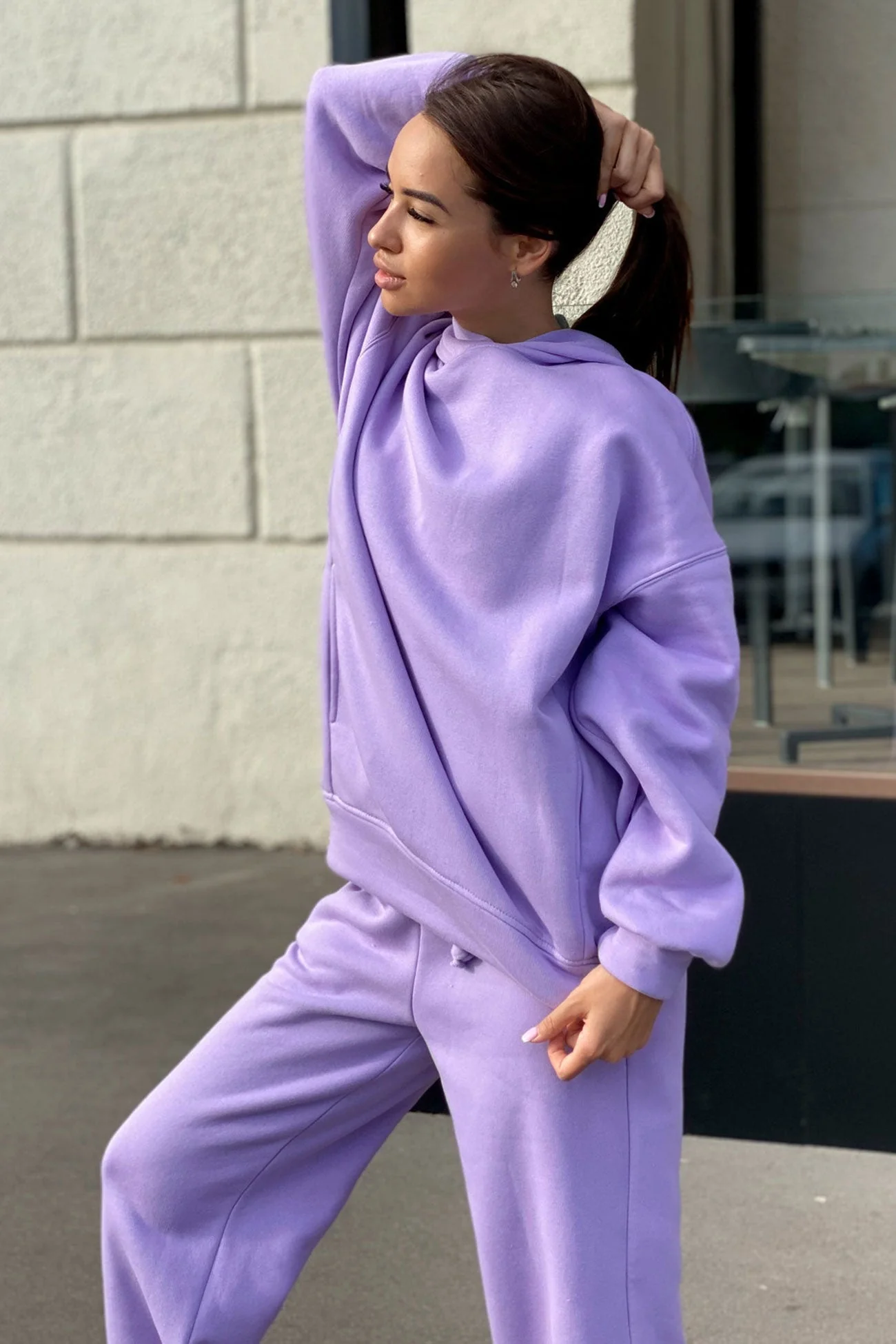 Marina | Long pants set with hood and elastic waistband and pockets - Image 20