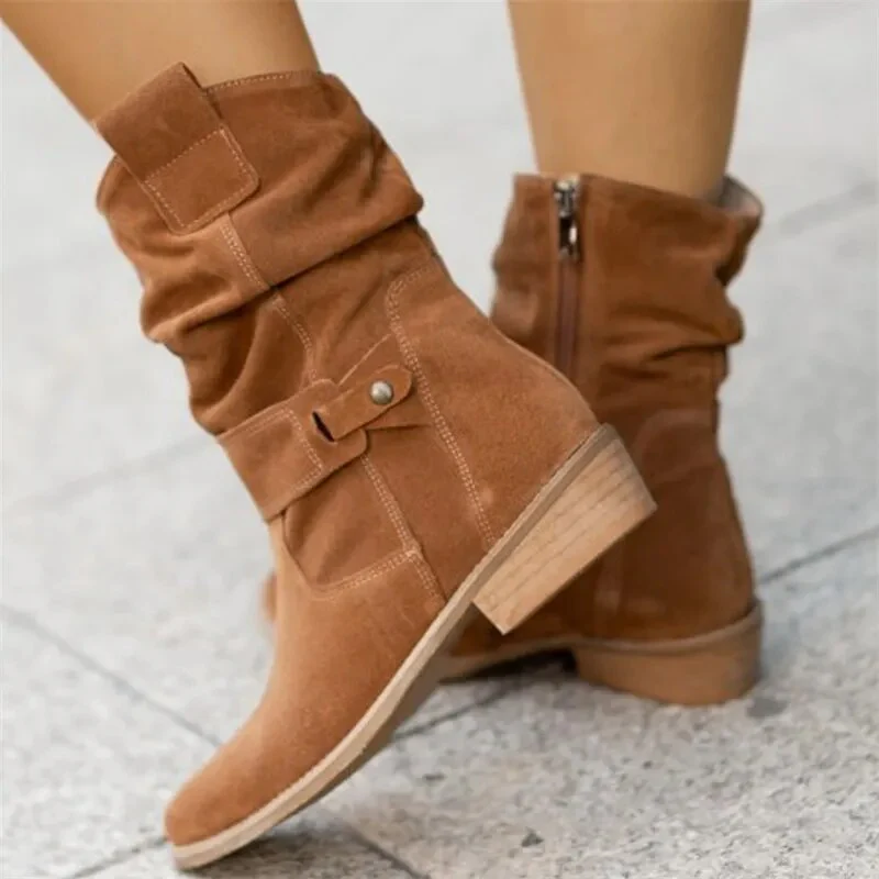 Marina | Low suede ankle boots - Image 3