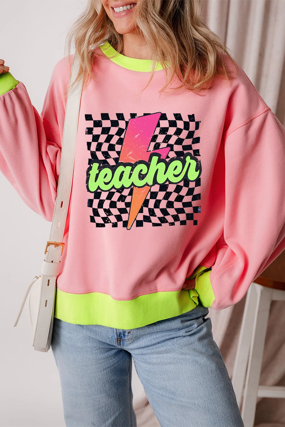 Marion | Graphic crew neck long sleeve sweatshirt - Image 2