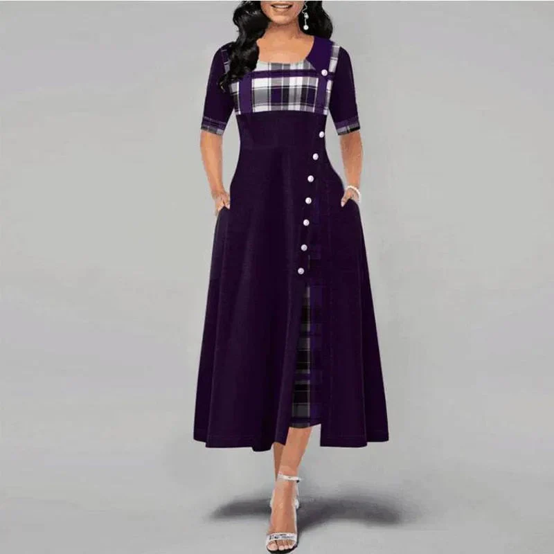 Marisa® | Long Checked Dress - Image 2