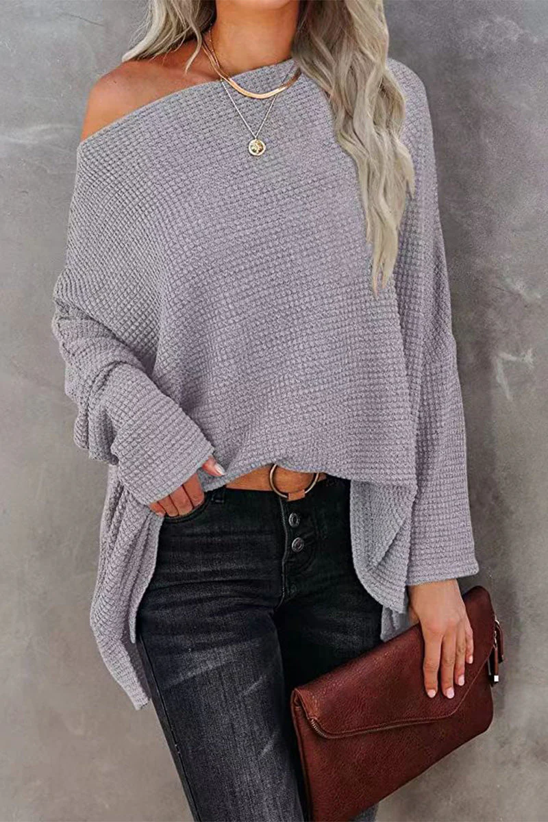 Maritza | Casual solid color tops with slanted collars - Image 5
