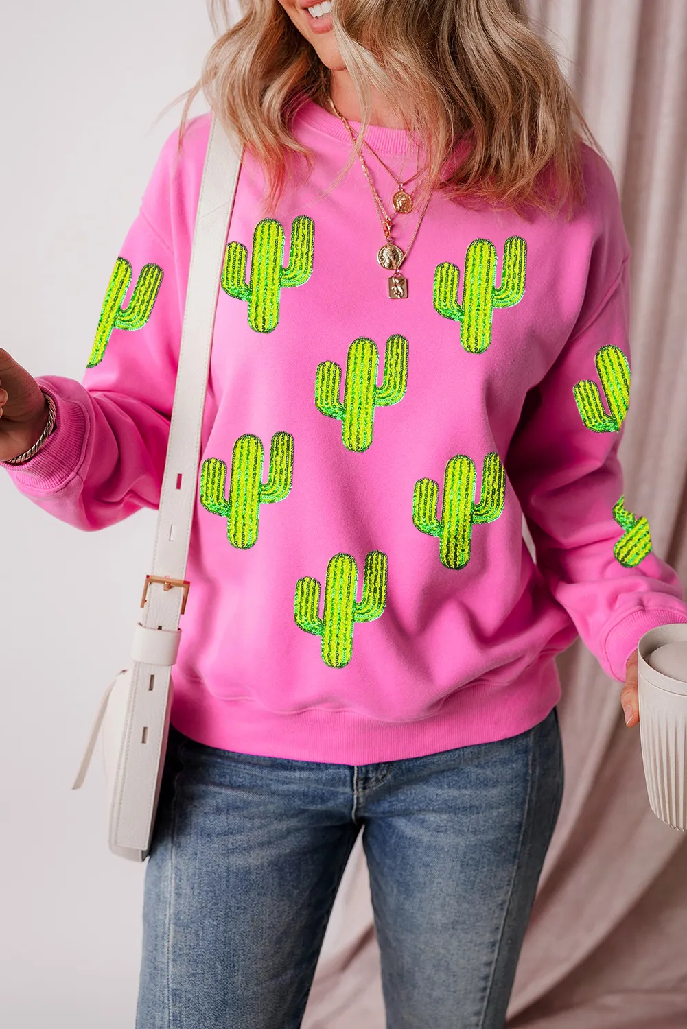 Marlene | Cactus long sleeve sweatshirt - Image 3