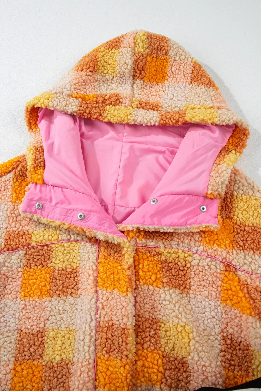 Marlene | Checked long sleeve hooded jacket - Image 5