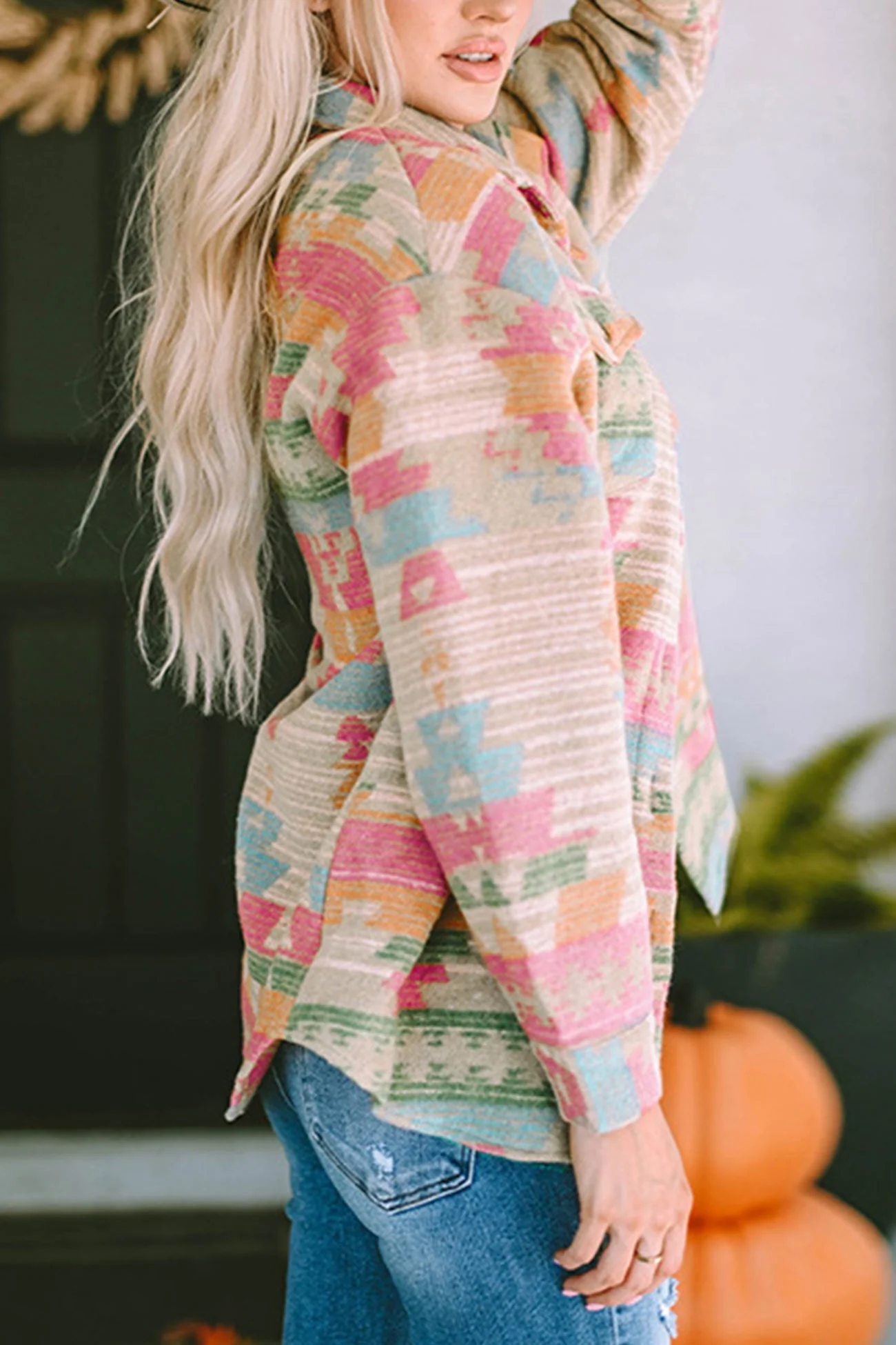 Marlene | Western print single-breasted jacket - Image 2