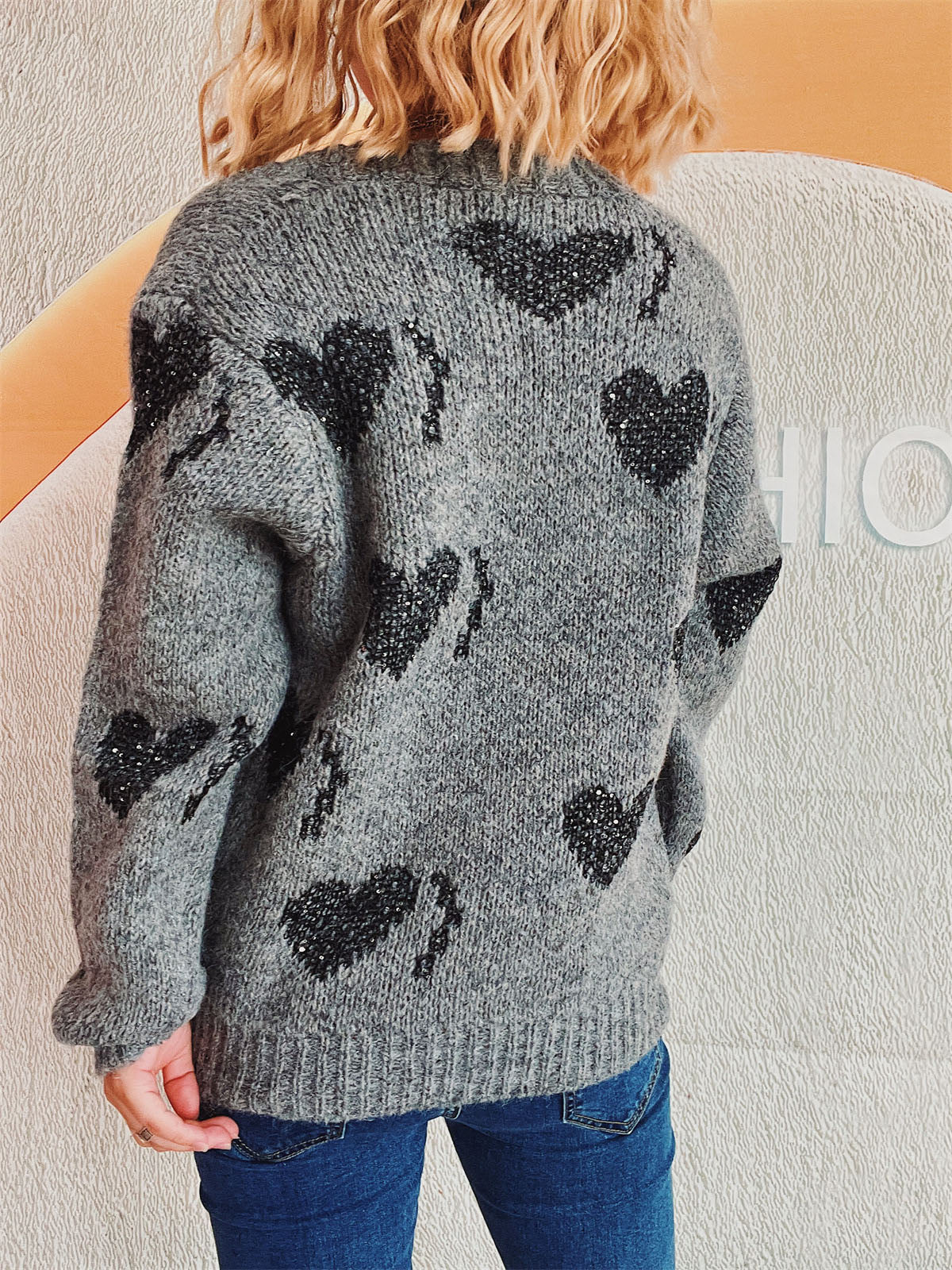 Marlies | Long-sleeved cardigan with heart buttons - Image 8