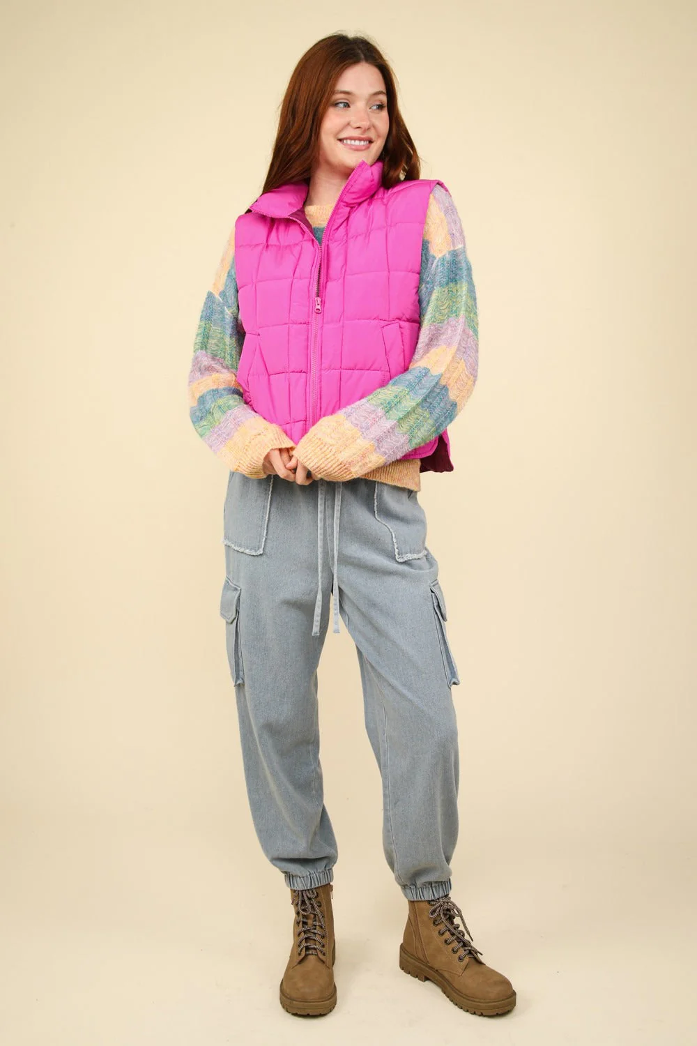 Marlies | Padded, warm vest with zip - Image 4