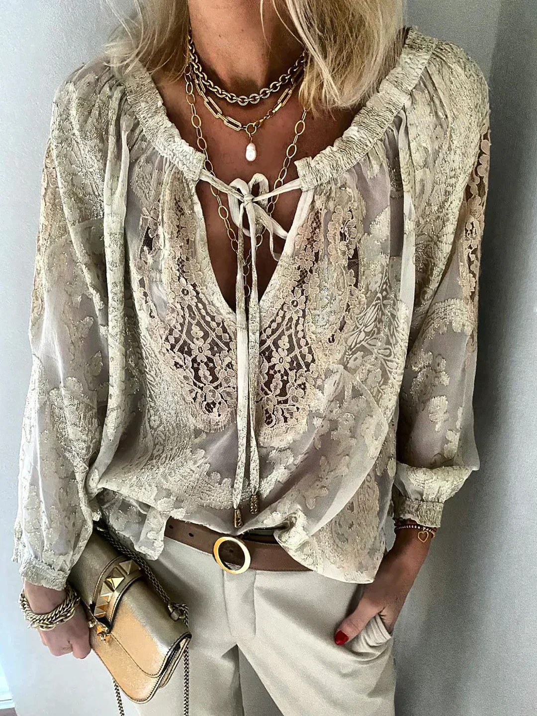 Marta® | Exclusive Blouse With Lace Decorations - Image 3