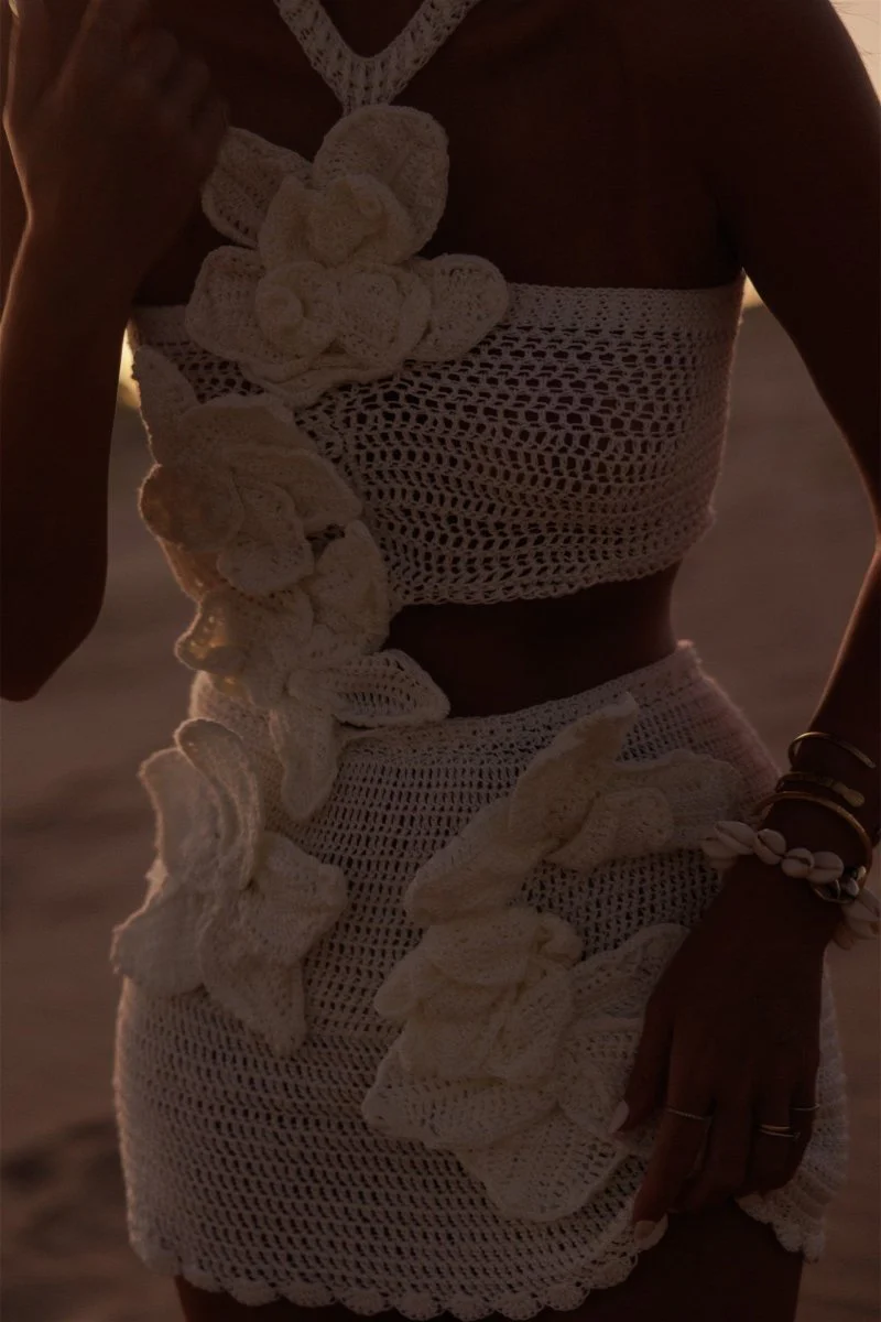 Marta® | Halterneck Floral Knit Mini Dress - Image 7