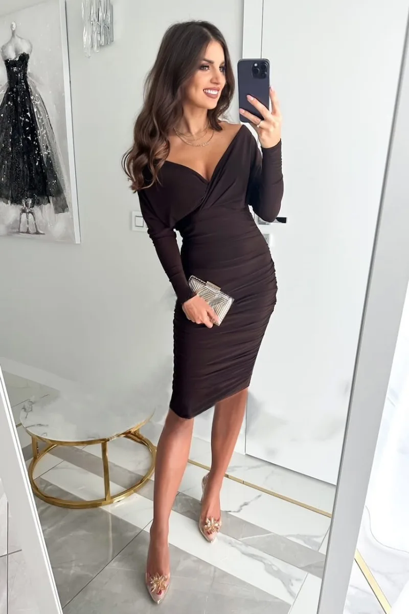Marta® | Long Sleeved Party Dress - Image 4