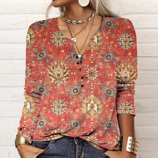 Marta® | Printed Ethnic Style Blouse