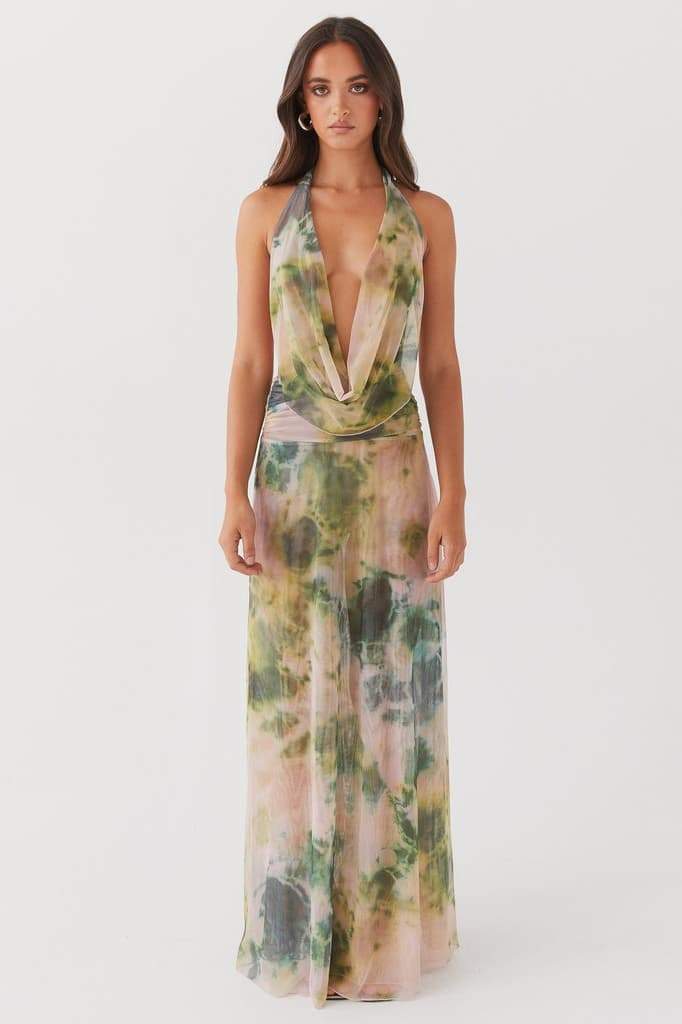 Marta® | Printed Halterneck Maxi Dress - Image 3