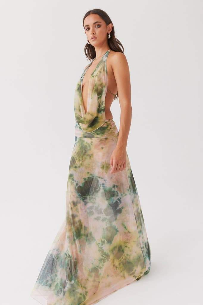 Marta® | Printed Halterneck Maxi Dress - Image 4