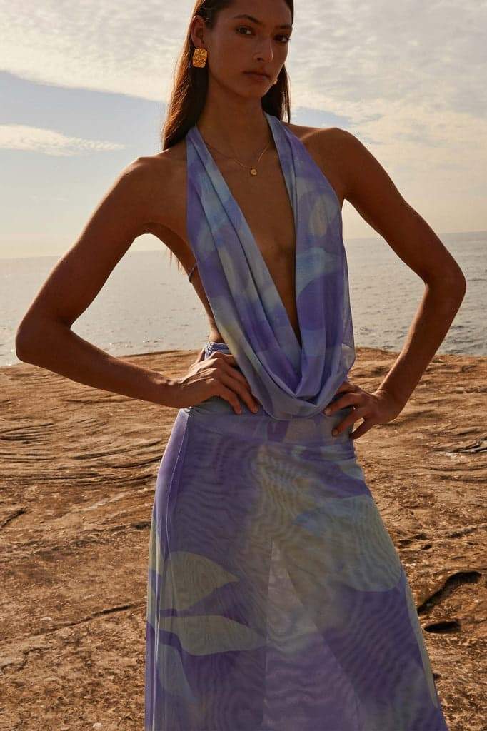 Marta® | Printed Halterneck Maxi Dress - Image 9