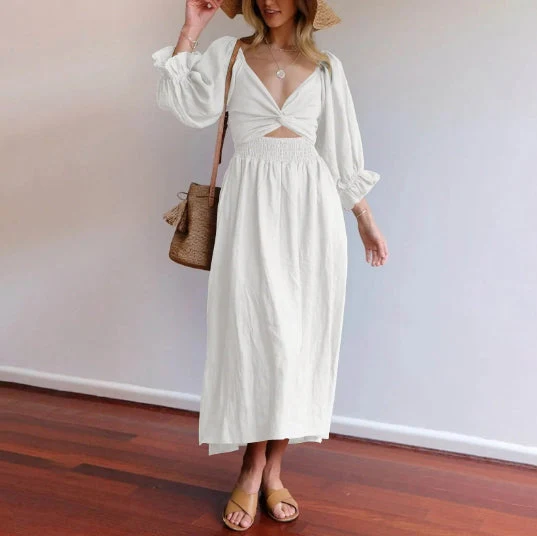 Martina® | French Dress With Ruffle Sleeves